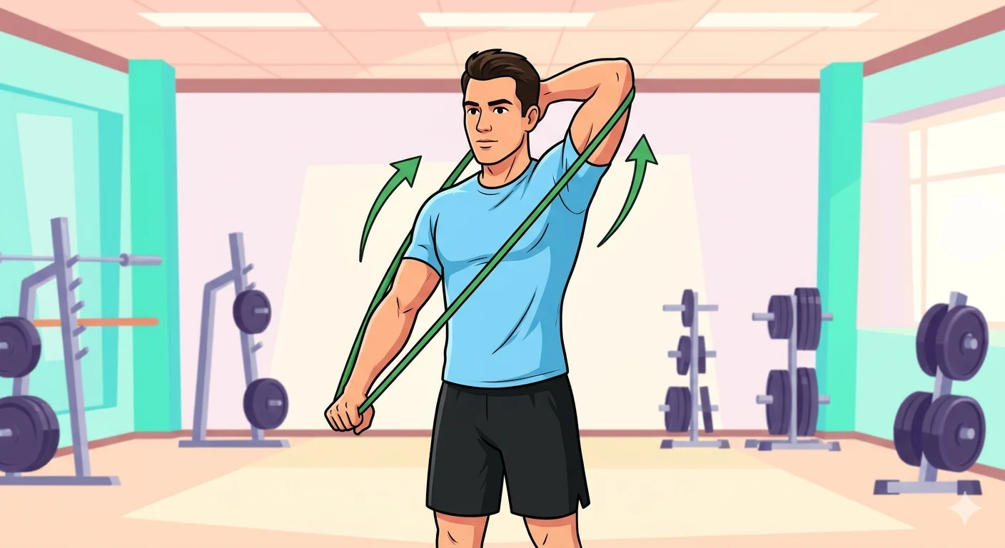 تمرين الباند فوق الرأس