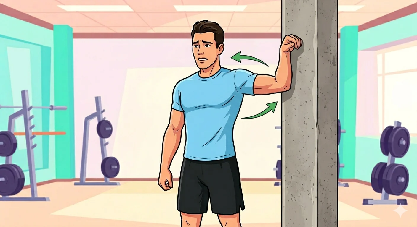 تمرين الإطالة عند العمود